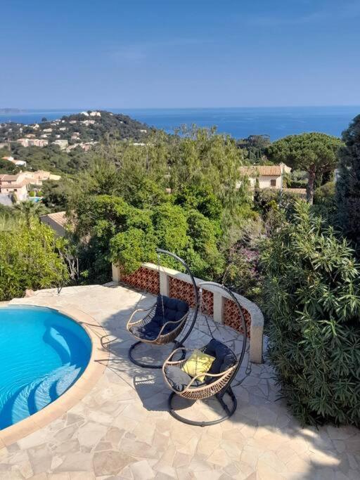 4-Star Private Villa With Heated Pool And Panoramic Sea View At Gulf De Saint Tropez Cavalaire-sur-Mer Extérieur photo