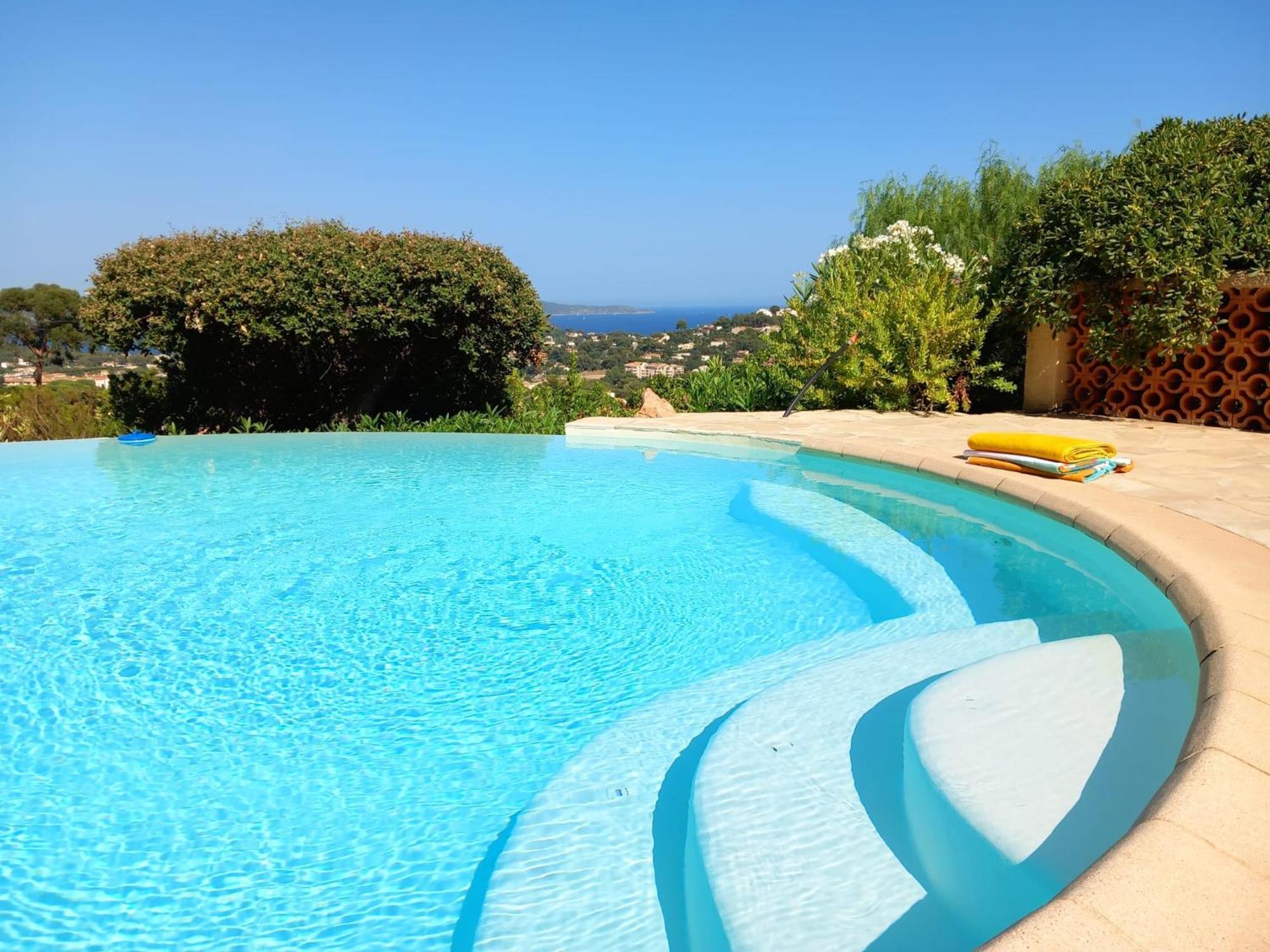 4-Star Private Villa With Heated Pool And Panoramic Sea View At Gulf De Saint Tropez Cavalaire-sur-Mer Extérieur photo