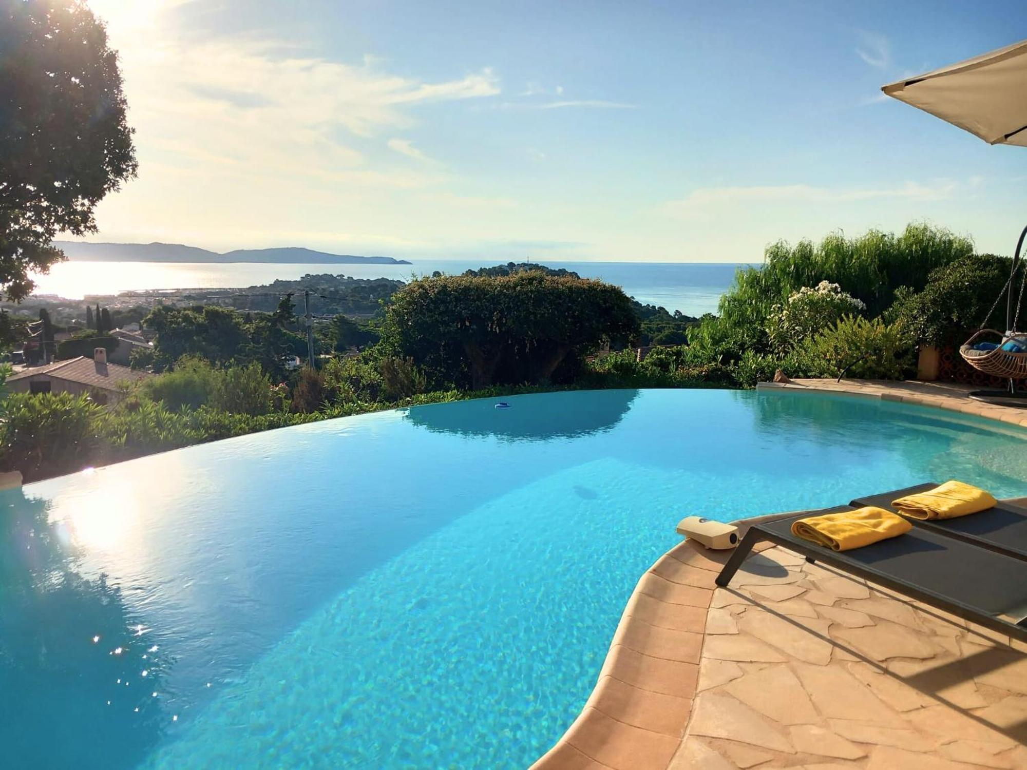 4-Star Private Villa With Heated Pool And Panoramic Sea View At Gulf De Saint Tropez Cavalaire-sur-Mer Extérieur photo